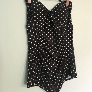 Polka dot one piece bathing suit from Merona